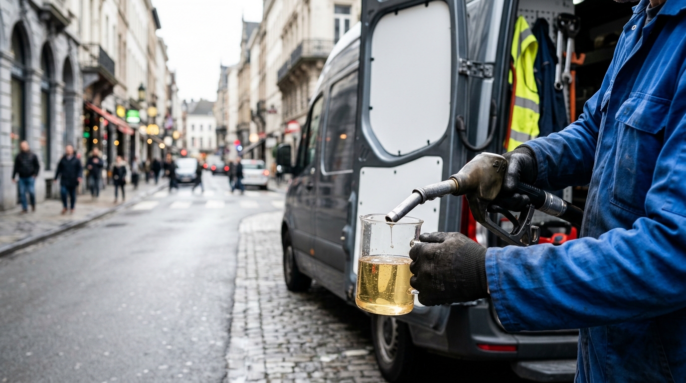 Service de dépannage professionnel pour erreur de carburant à Bruxelles, intervention rapide et efficace.